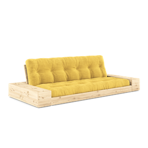 Karup Design Lampensockel Schlafsofa mit Seitenkasten und 5-lagiger Matratze, Klar/Honig