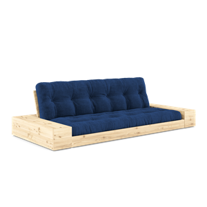 Karup Design Lampensockel Schlafsofa mit Seitenkasten und 5-lagiger Matratze, Klar/königsblau