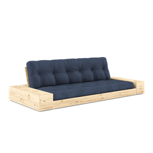 Karup Design Lampensockel Schlafsofa mit Seitenkasten und 5-lagiger Matratze, Klar/navy