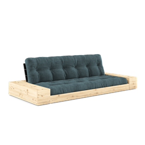 Karup Design Lampensockel Schlafsofa mit Seitenkasten und 5-Lagen-Matratze Nachtschwarz/Hellblau