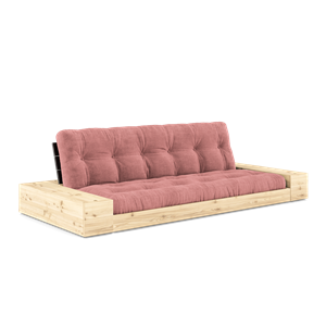 Karup Design Lampensockel Schlafsofa mit Seitenkasten und 5-lagiger Matratze Black Night/Sorbet Rosa