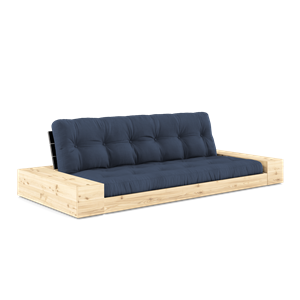 Karup Design Lampensockel -Schlafsofa mit Seitenkasten und 5-lagiger Matratze, Nachtschwarz/Marineblau