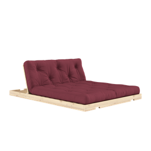 Karup Design Flip Schlafsofa mit Matratze 140x200 Bordeaux/Roh