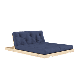 Karup Klapp-Schlafsofa mit Matratze 140x200 Marineblau/Rohweiß
