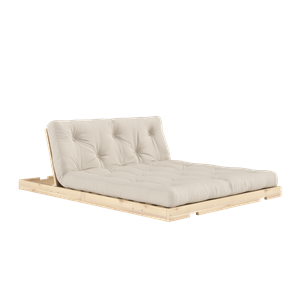 Karup Klapp-Schlafsofa mit Matratze 140x200 Beige/Roh