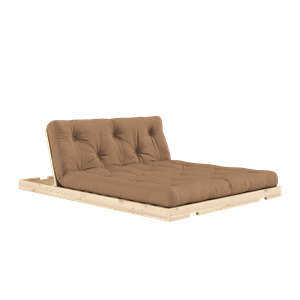 Karup Klapp-Schlafsofa mit Matratze 140x200 Mocca/Raw