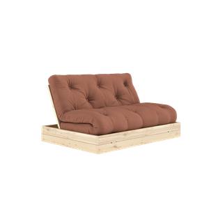 Karup Design Flip Schlafsofa mit Matratze 140x200 Lehmbraun/Klarlack