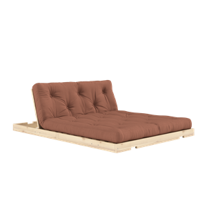 Karup Klapp-Schlafsofa mit Matratze 140x200 Tonbraun/Roh