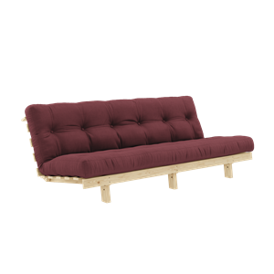 Karup Design Lean Sofa Sofa mit Alpha Matratze 130x200 Bordeaux/Roh