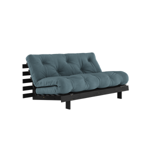 Karup Design Roots Schlafsofa mit Roots-Matratze 160x200 Petroleum/Schwarz Lackiert