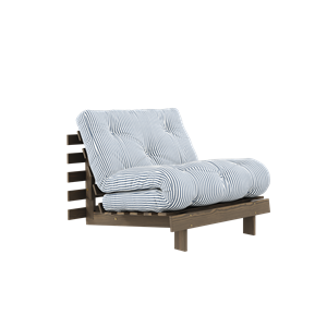 Karup Design Roots Schlafsofa mit Matratze 90x200 Johannisbrotbraun/Strandblau