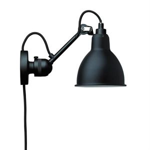 Lampe Gras N304 Væglampe Mat Sort Med Ledning