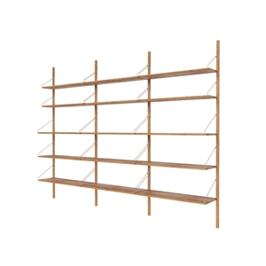 Frama Shelf Bibliothek Dreiteiliges Bücherregal 185,2 x 80 cm Natur Eiche