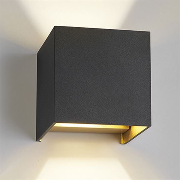 Light-Point BOX XL LED Wandleuchte Schwarz & Gold