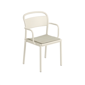 Muuto Linear Steel Esstischstuhl Kissen Grau