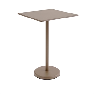 Muuto Linear Stahl-Café-Gartentisch 105x70 cm Taupe