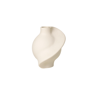Louise Roe Keramikvase Pirout 01, geschliffen, rohweiß
