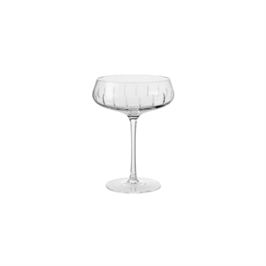Louise Roe Champagner Coupe, Single Cut, Champagnerglas, 4er-Set, Klar