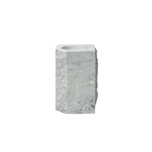 Louise Roe Gallery Object Stone Kerzenständer hoch, grüner Wiener Marmor
