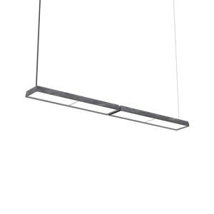Louis Poulsen LP Slim Pendelleuchte Double 3000K & Dali Dark Raw Aluminium