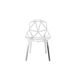Magis Chair One 4-Bein Esszimmerstuhl Eloxiert/ Weiß