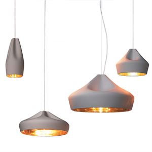 Marset Pleat Box Pendelleuchte Grau & Gold