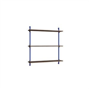 Moebe Standard Wandregal Geräucherte Eiche/Dunkelblau