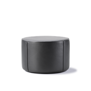 Fredericia Furniture Mono Pouf Ø55 Omni Schwarz 301 Leder