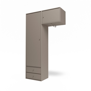 Montana Selection Kleiderschrank II mit Kleiderstange 141-Trüffel