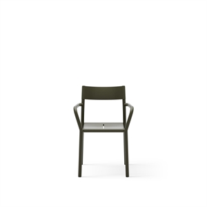 New Works May Outdoor-Stuhl mit Armlehnen Grün