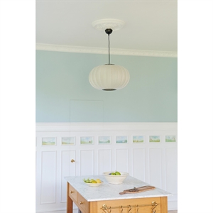 Made By Hand, Ovaler Pendelleuchte , Perlweiß, Ø45