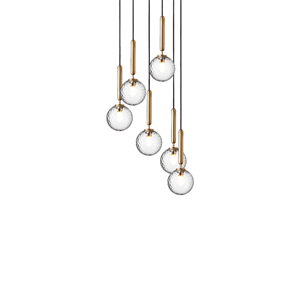 Nuura Miira 6 Pendelleuchte Aus Gebürstet Messing/ Gold
