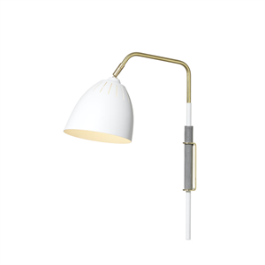 Örsjö Lean Wandlampe Messing/ Weiß mit Leitung