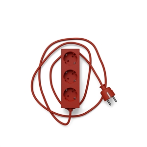 Pedestal Power Bar Steckdosenleiste 200 cm Brennendes Rot