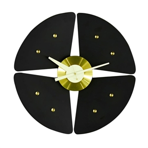 Vitra Petal Clock Uhr Schwarz/ Messing