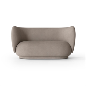 Ferm Living Rico Sofa 2-Sitzer Warmes Grau Gebürstet