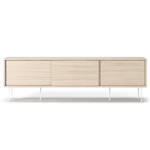 Decotique Vogue TV-Bank mit Beinen 180 Weiß Pigmentierte Eiche/ Weiß