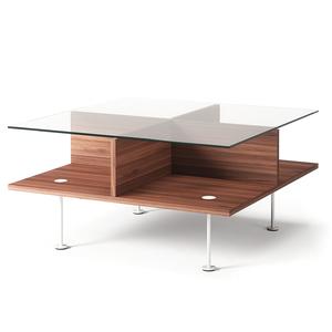Decotique Vogue Couchtisch 70x70 Walnuss/Weiß
