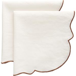 Decotique Gia Serviette 45x45 2er-Set Braun/Weiß