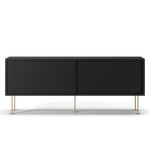 Decotique Vogue TV-Bank mit Beinen 136 Anthrazitgrau/ Messing