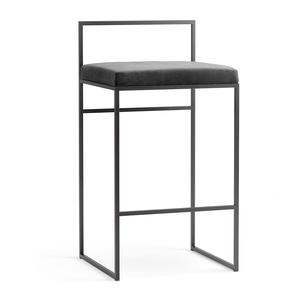 Department Barhocker mit Rückenlehne 80 cm Schwarz/Blassrosa
