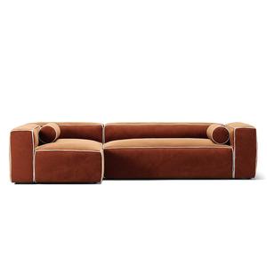 Decotique Grand Hue 4-Sitzer Sofa Divan Links Mondweiß/ Kupfer