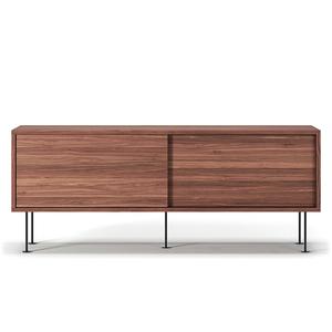 Decotique Vogue TV-Bank mit Beinen 136 Walnuss/ Schwarz
