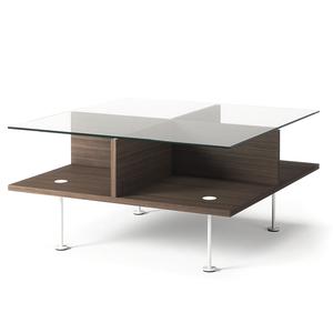 Decotique Vogue Couchtisch 70x70 Dunkle Eiche/Weiß