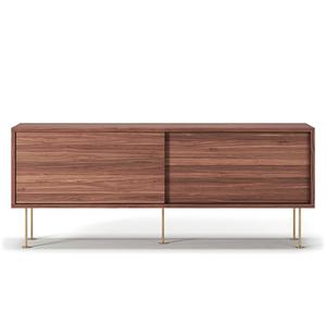 Decotique Vogue TV-Bank mit Beinen 136 Walnuss/ Messing