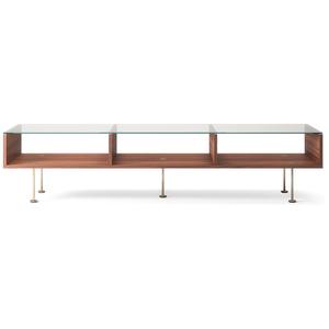 Decotique Vogue Couchtisch 45x165 Walnuss/ Messing