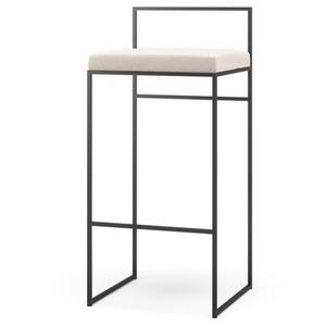Department Outdoor Barhocker mit Rückenlehne 90 cm Flanell