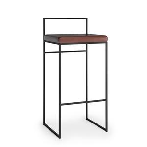 Department Barhocker mit Rückenlehne 90 cm Schwarz/Blassrosa