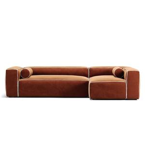 Decotique Grand Hue 4-Sitzer Sofa Divan Rechts Mondweiß/ Kupfer