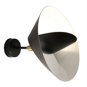 Serge Mouille Applique Saturne 1 Wandlampe Schwarz/Messing